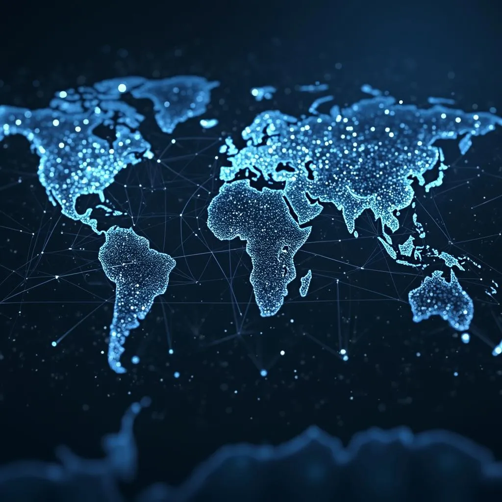 Representación visual de conexiones globales